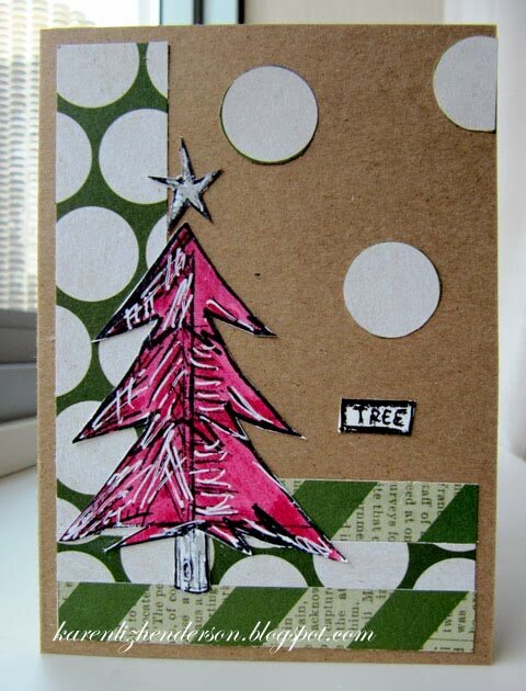 Christmas Card - Pink Tree