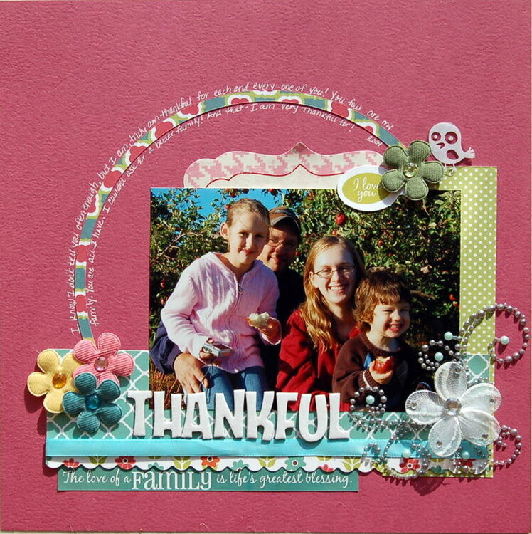 A Thankful LO by Guest Designer Michelle