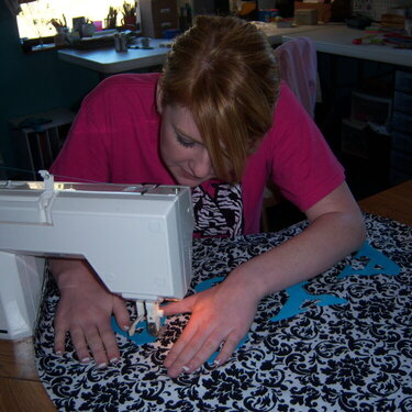 daughter sewing OMG