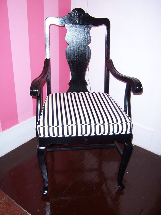 chair painted black