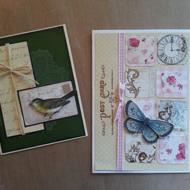 Bird Card and Butterfly card