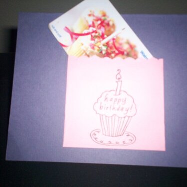 Inside Kaylee Bday Card with Gift Card Holder