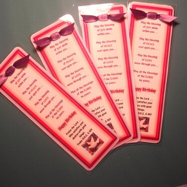 laminated bookmarks
