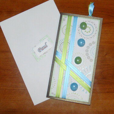 bookmark card with envelope