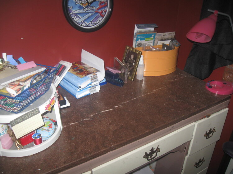 hot mess - cleaner scrapbook desk