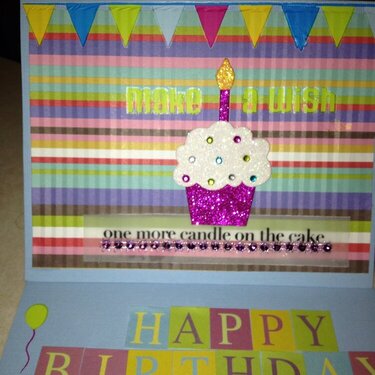 Easel  birthday card