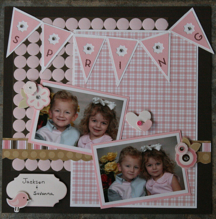 Xyron and American Crafts Pebbles layout