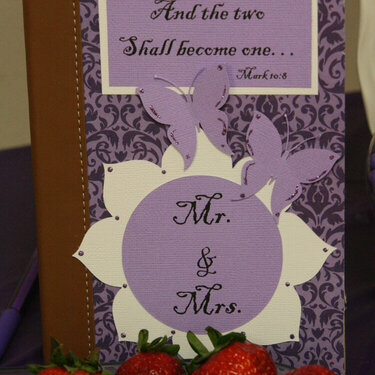 Xyron and eCraft Wedding shower altered notebook