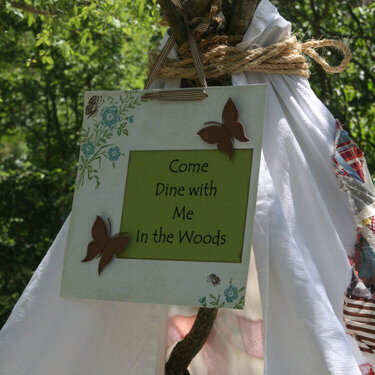 Xyron picnic in the woods sign
