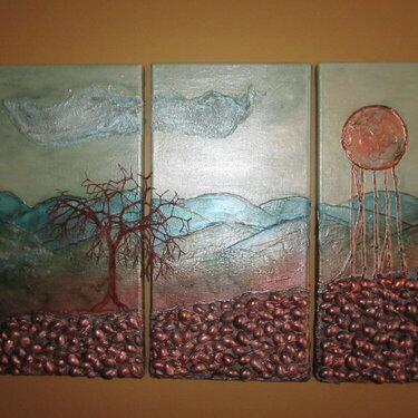 Under the weeping moon 2 mixed media canvas