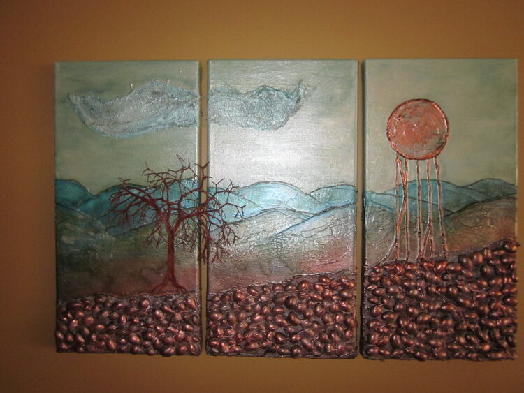 Under the weeping moon 2 mixed media canvas