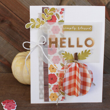 Simply Blessed -Hello Card