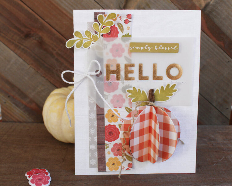 Simply Blessed -Hello Card