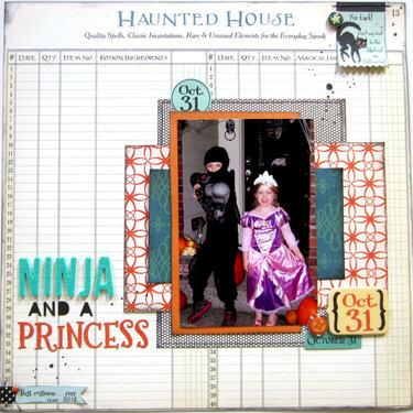 HIP KIT CLUB - October 2012 Kit - Ninja &amp; Princess Layout
