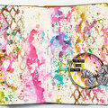 Stencil Smooshing Art Journal