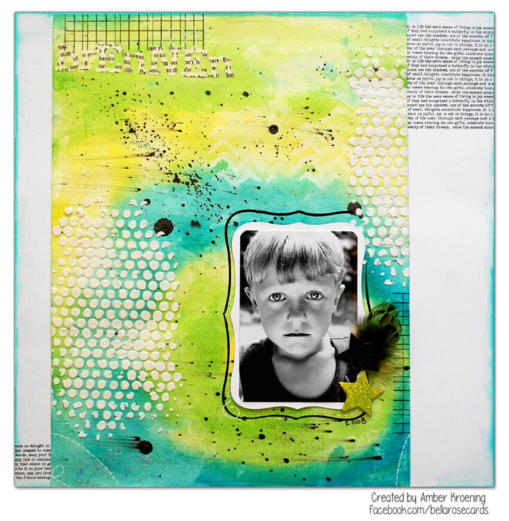 12x12 Mixed Media Scrapbook Layout