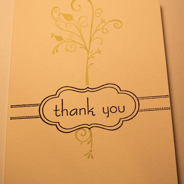 Thank you stamped card