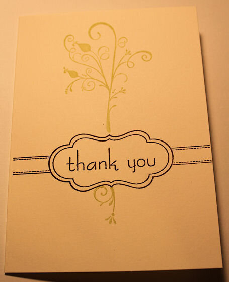 Thank you stamped card