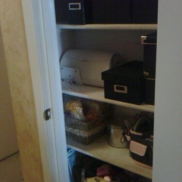 My new &quot;scrap space&quot; - Bottom half of closet