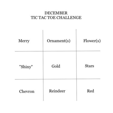 December Tic Tac Toe Challenge