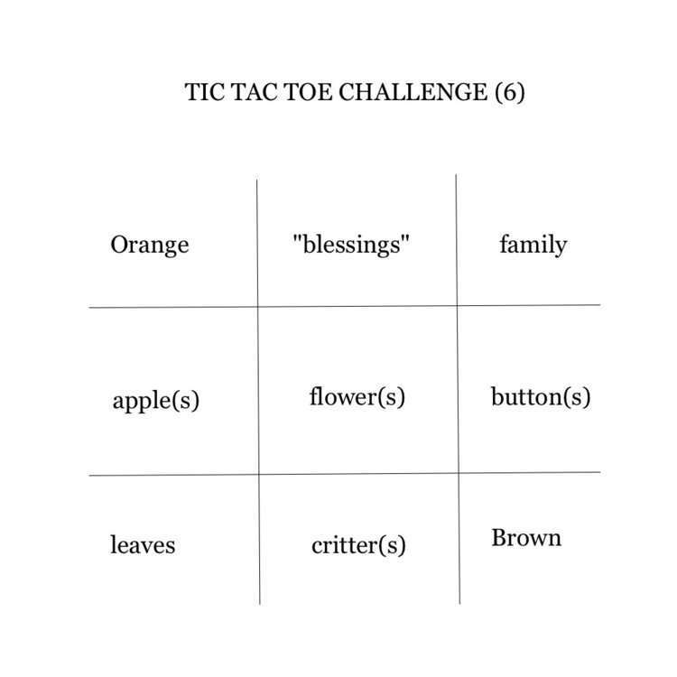 Tic Tac Toe Challenge September