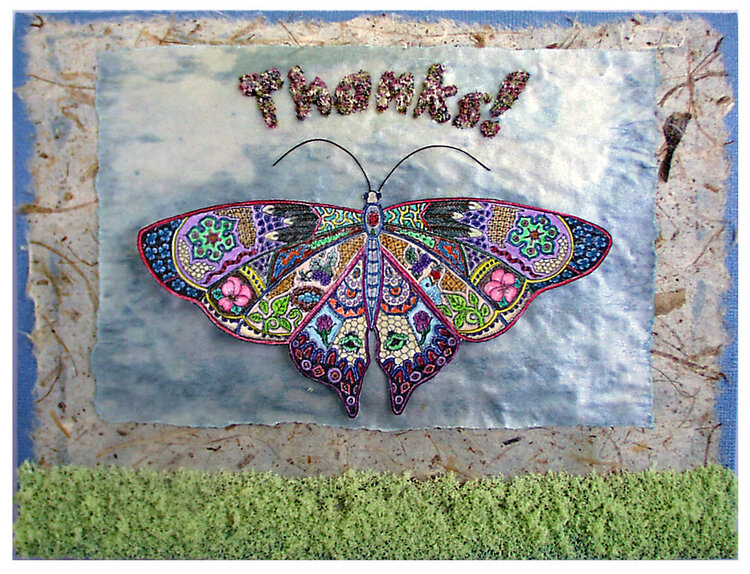Earth Arts Watercolor Butterfly Thank You