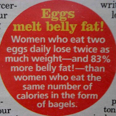 Eggs melt belly fat