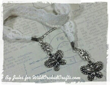 Lace and charm bookmark!