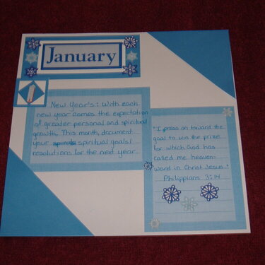 Faith Through The Year - January, left page