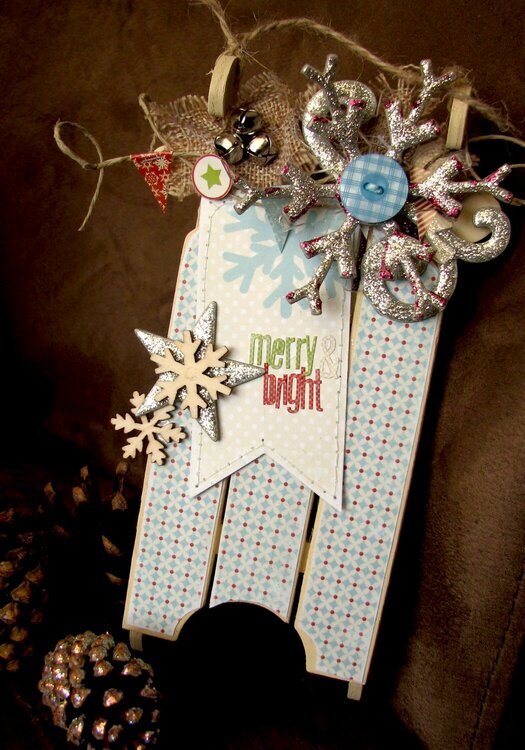 Altered Wooden sleigh *Lily Bee Design*