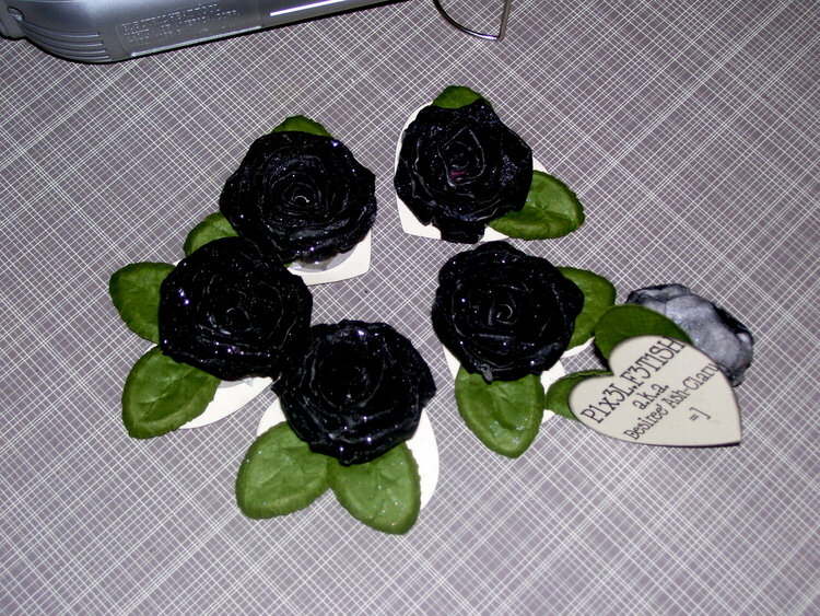 Black roses for Linn&#039;s flower swap 3