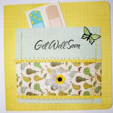 Get Well Soon (sewn card)