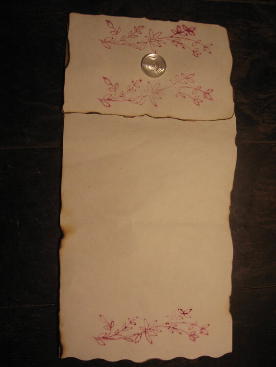 Open Flower Paper bag card