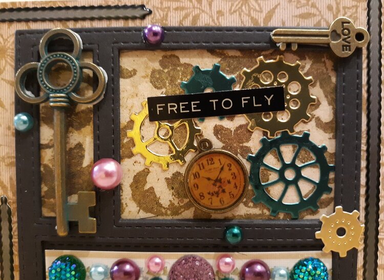 Free to Fly - a (sort of) Steampunk Card