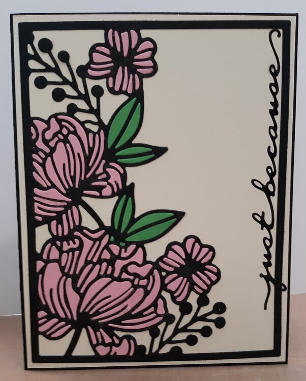 Just Because Paper Pieced Card
