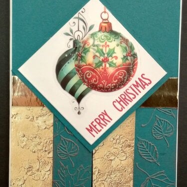 November 2025 Challenge #1 Merry Christmas Ornament Card