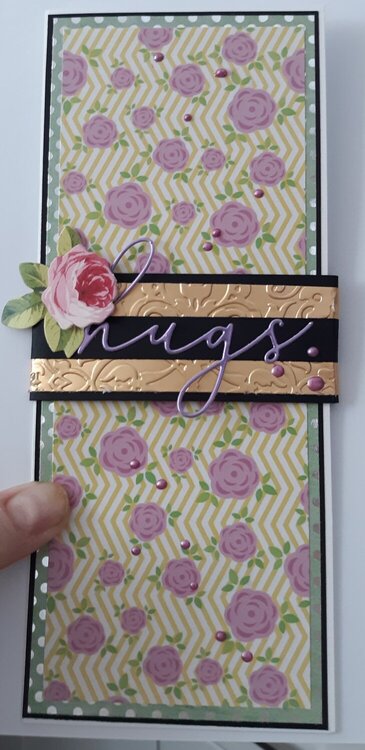 slimline hugs card with belly band
