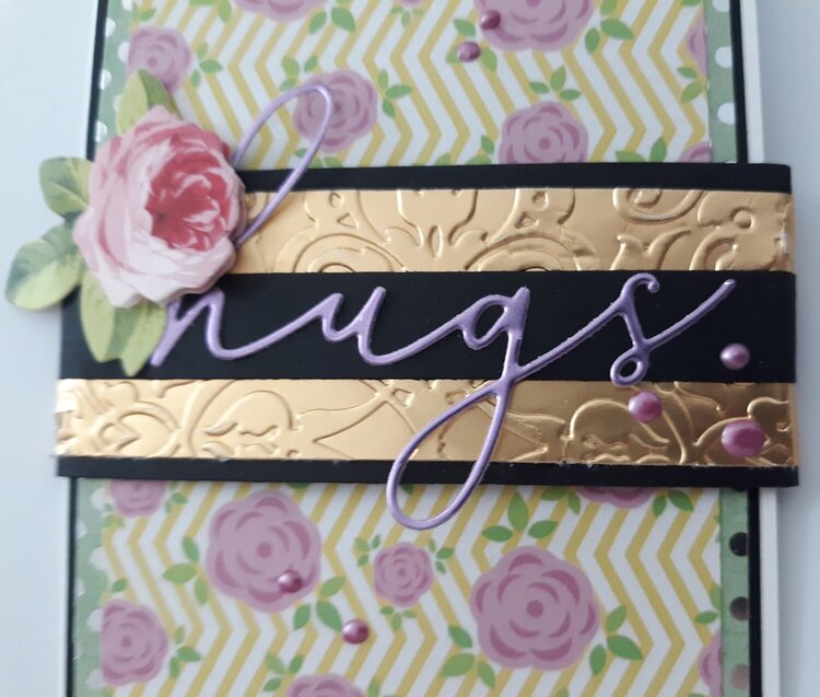 slimline hugs card with belly band