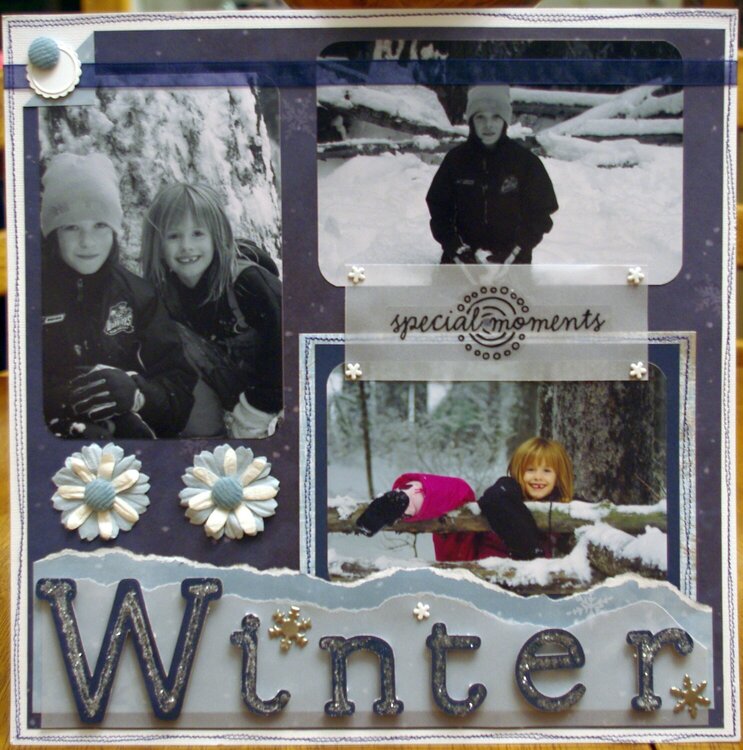 WINTER MAGIC    left hand page of two page layout