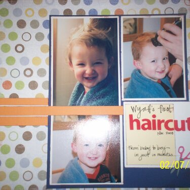 wyatt&#039;s first haircut