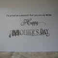 Inside of Peacock Mother's Day Cards
