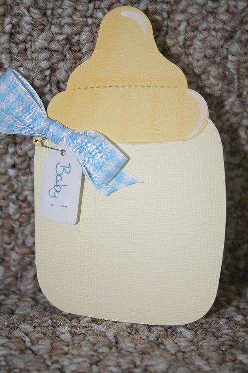 Boy Baby Bottle Card