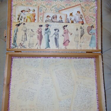 Graphic 45 Ladies&#039; Diary SS swap box (inside)
