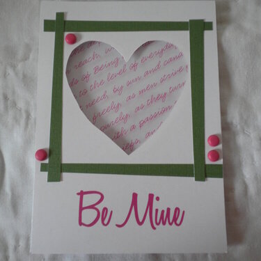 Be Mine V-Day Card