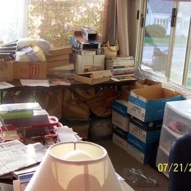 My makeshift scrap room