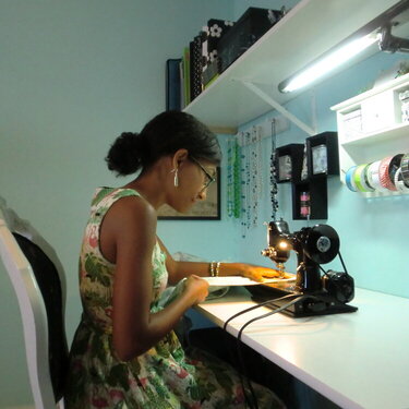 Sewing in my Scrap/Sewing Area