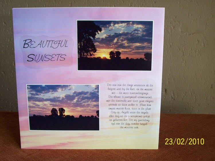 Sunsets page 1