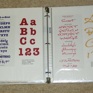 Inventory Binder - Sizzix Alphabets