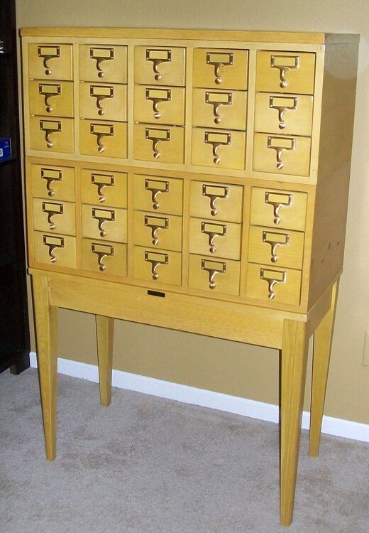 Library Card Catalog Cabinet (for scraproom storage)