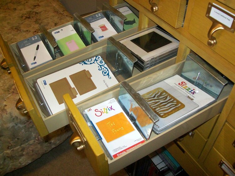 Scraproom (February 2012) - More card catalog drawers